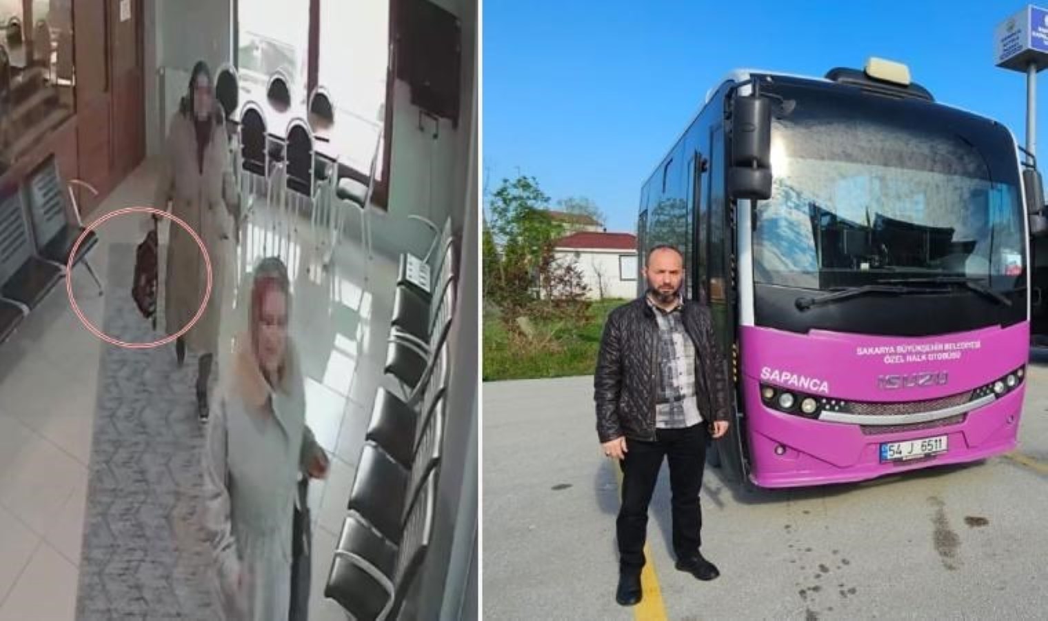 Halk otobüsünde unutulan altın dolu çantayı sahibine teslim etti