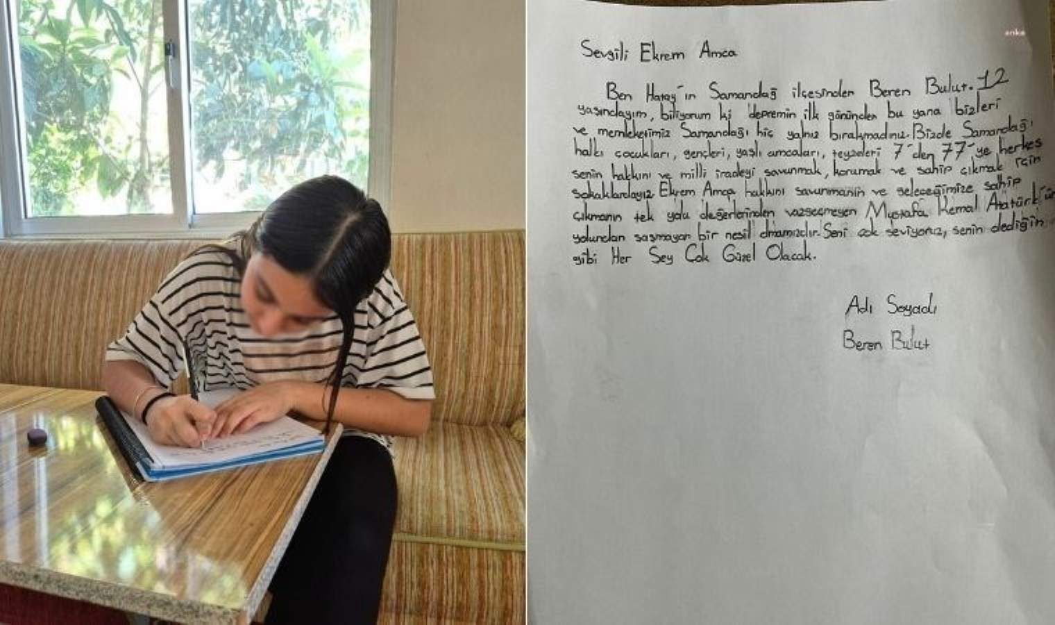 Hataylı çocuktan Ekrem İmamoğlu’na mektup: ‘Samandağ’ı hiç yalnız bırakmadınız’