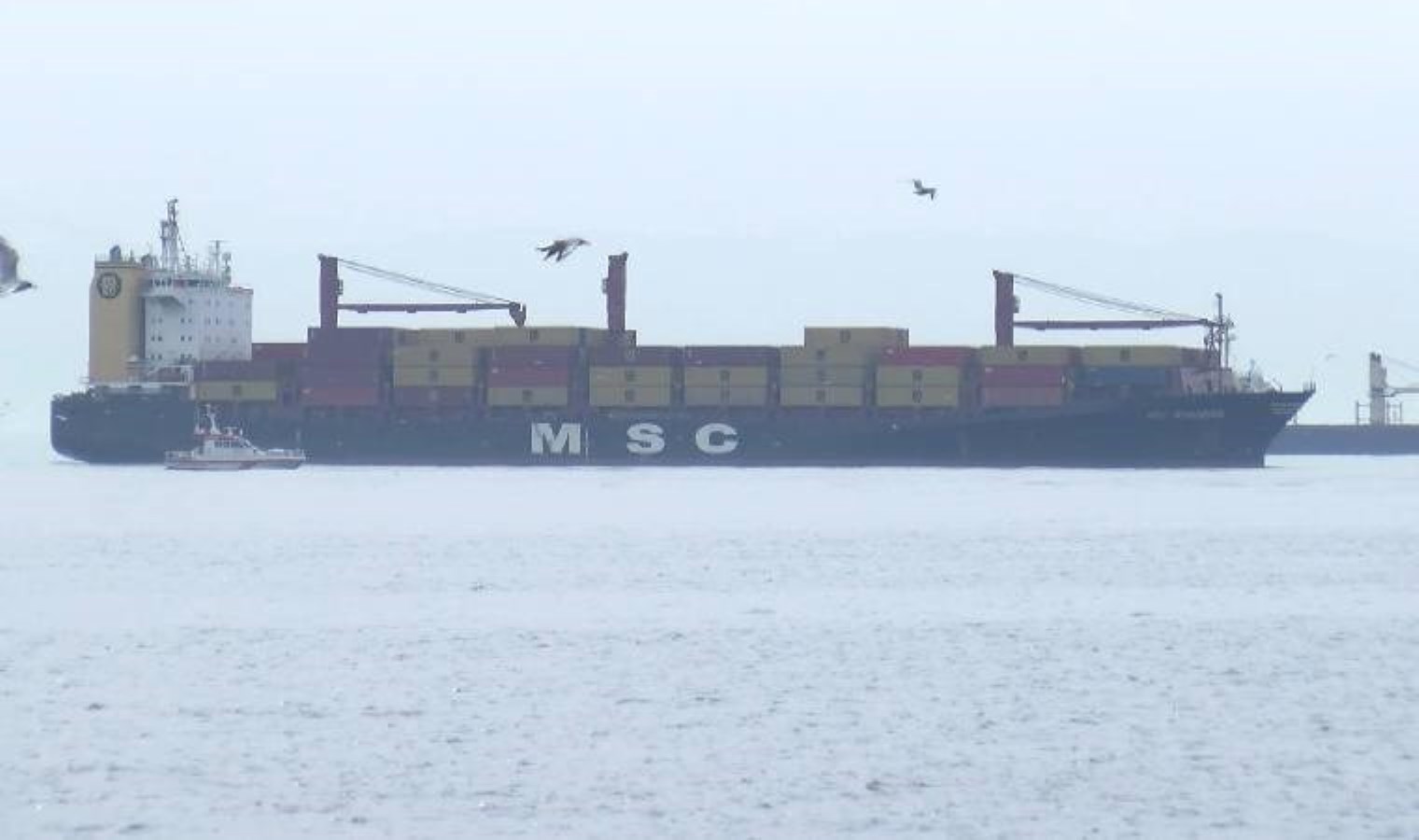 İstanbul’da kargo gemisi karaya oturdu!