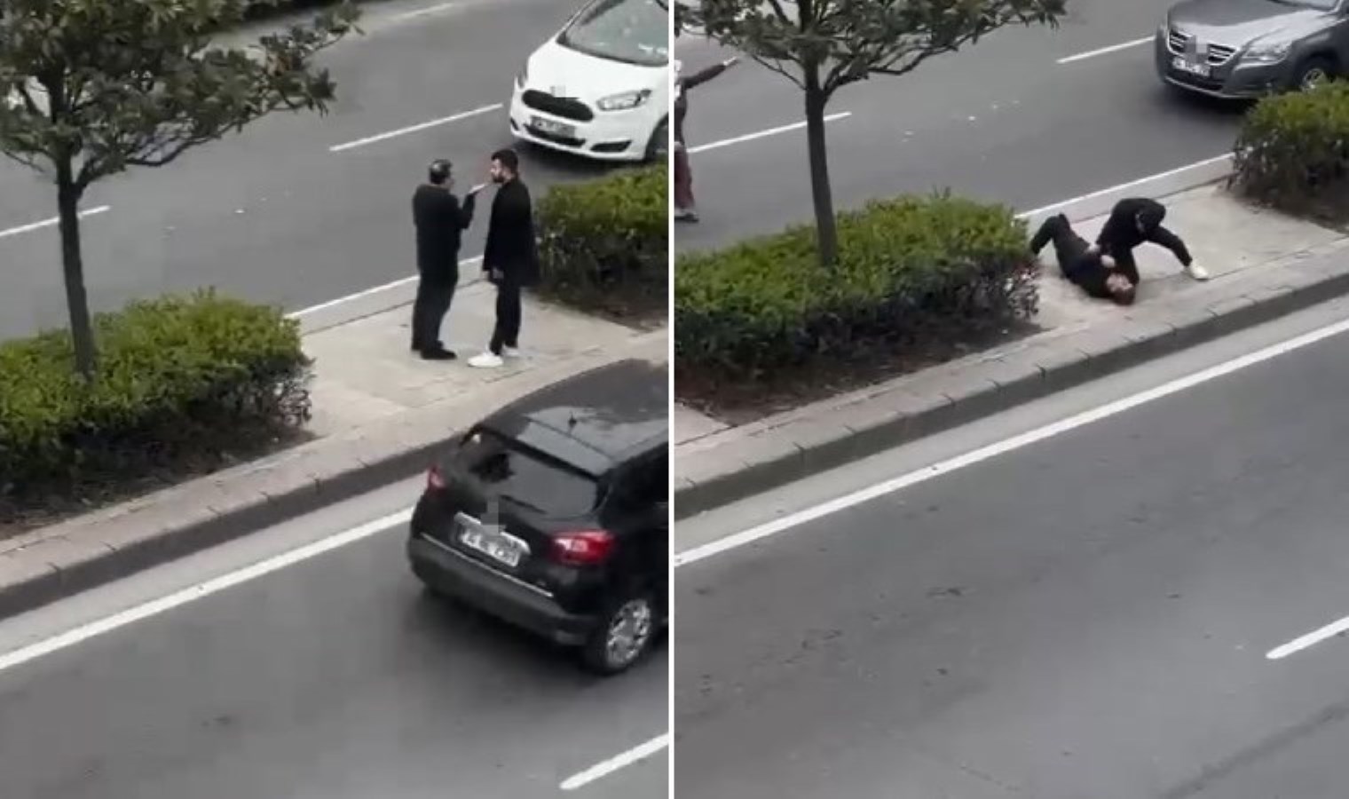 İstanbul’da sokak ortasında babasını yumruklayarak bayılttı!!