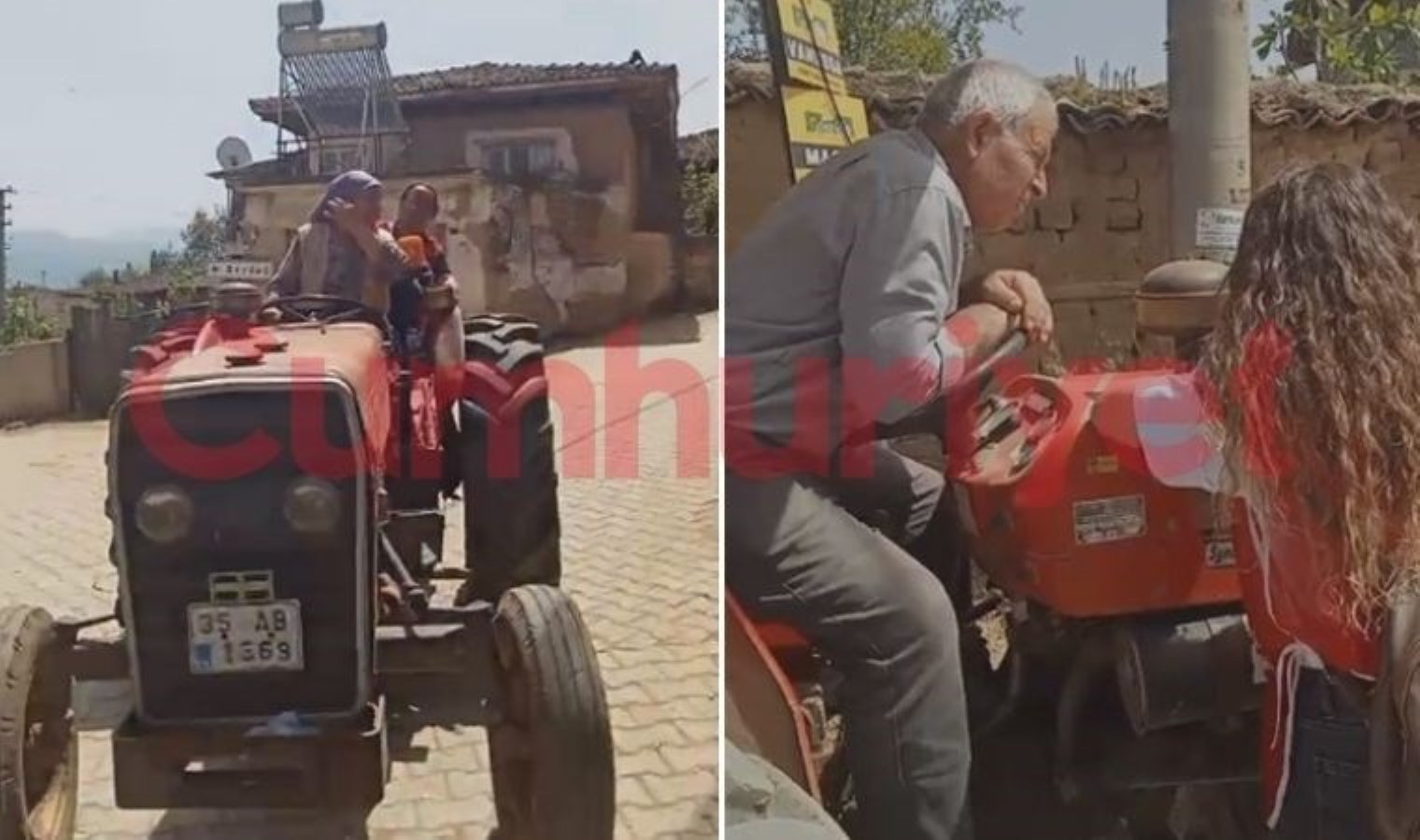 Kadınlar traktörlerle ev ev gezerek Ekrem İmamoğlu için imza topladı!