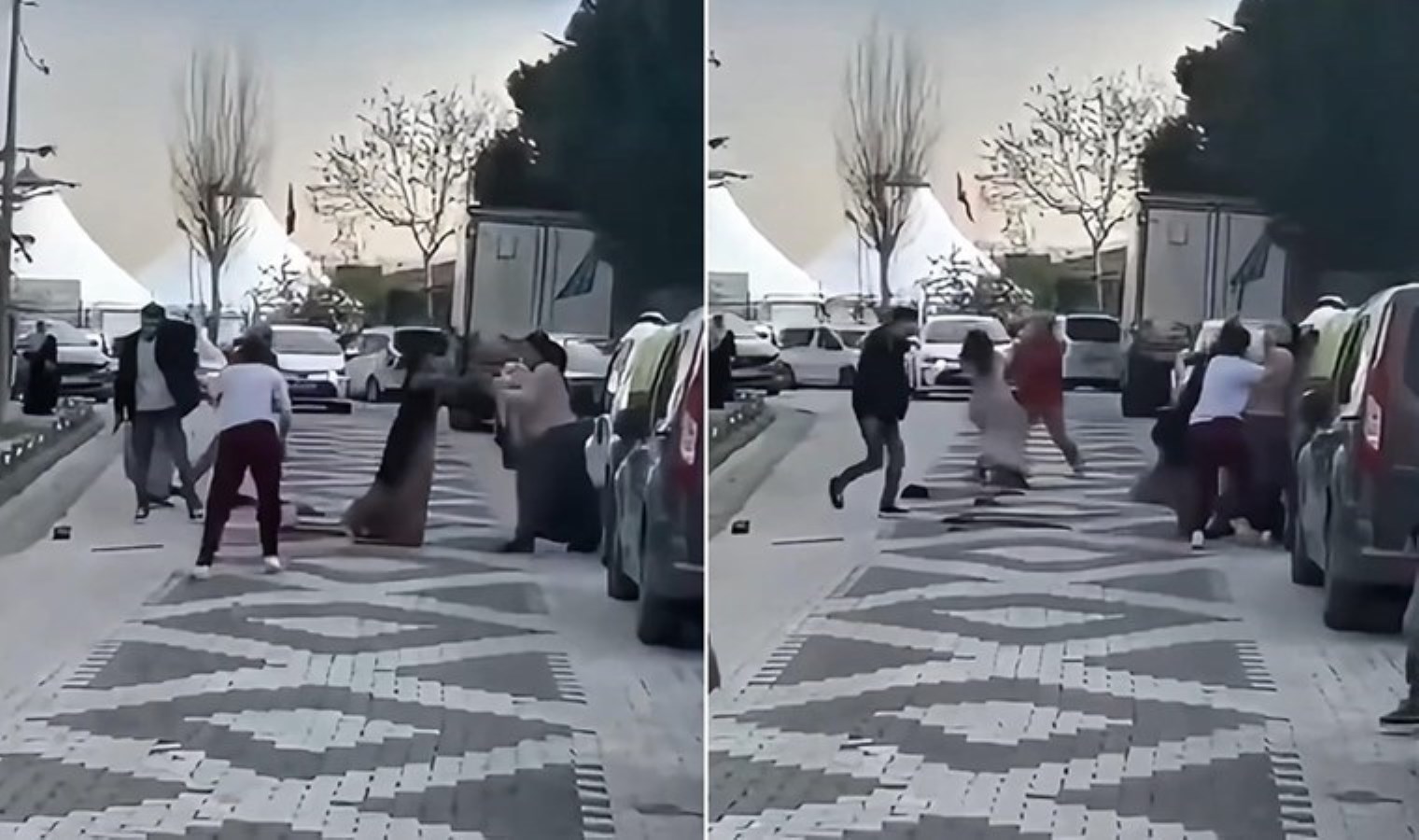 Kameraya yansıdı: Sultangazi’de komşular arasında kavga!