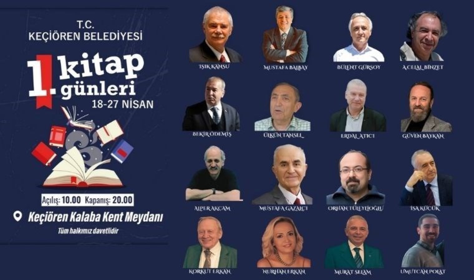 Keçiören’de 1. Kitap Günleri başlıyor: Cumhuriyet yazarları okurlarıyla buluşuyor