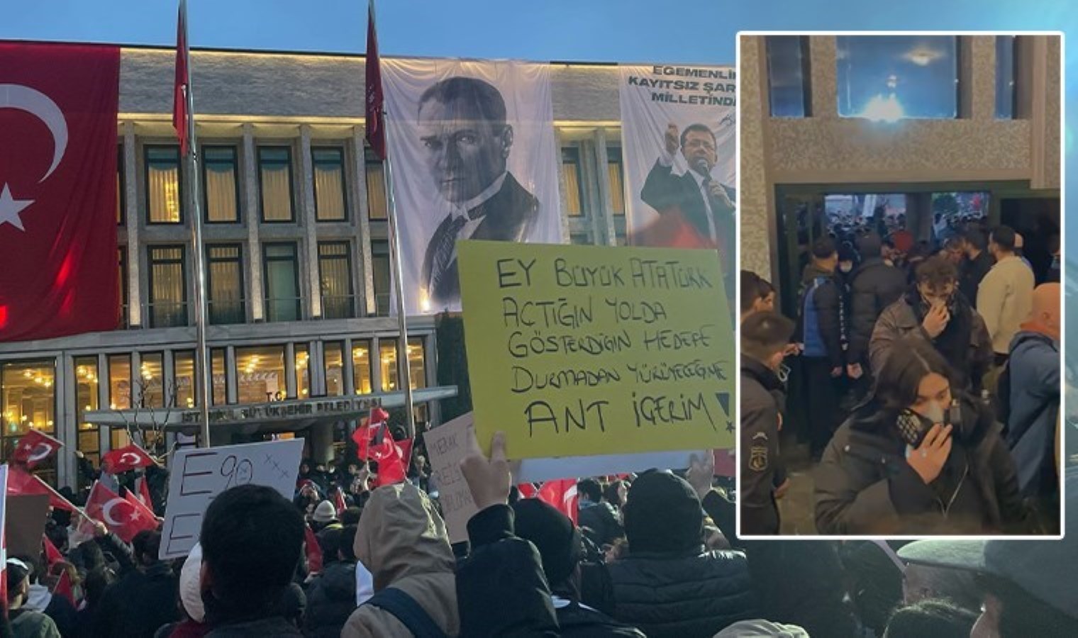 Özgür Özel’in konuşması bitti, müdahale başladı: Yurttaşlar İBB Binasına sığındı