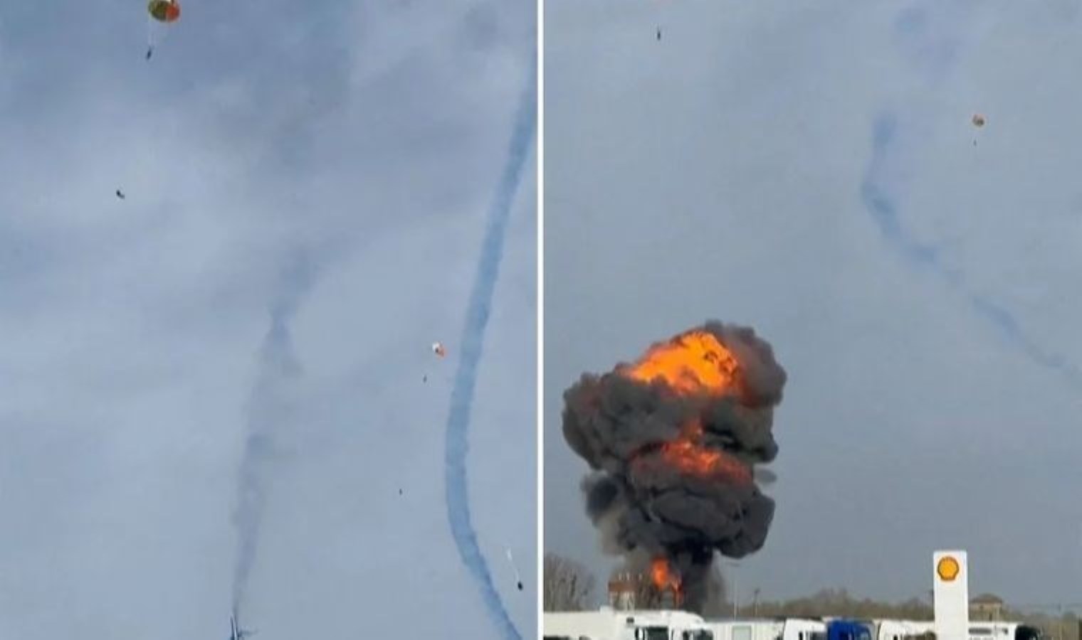 Prova uçuşunda faciadan dönüldü: Jetler havada çarpıştı