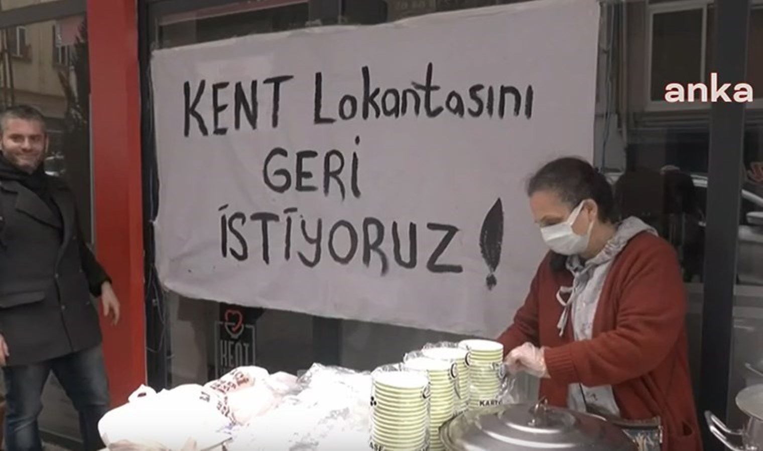 Şişli’de Kent Lokantası önünde halk sofrası kuruldu