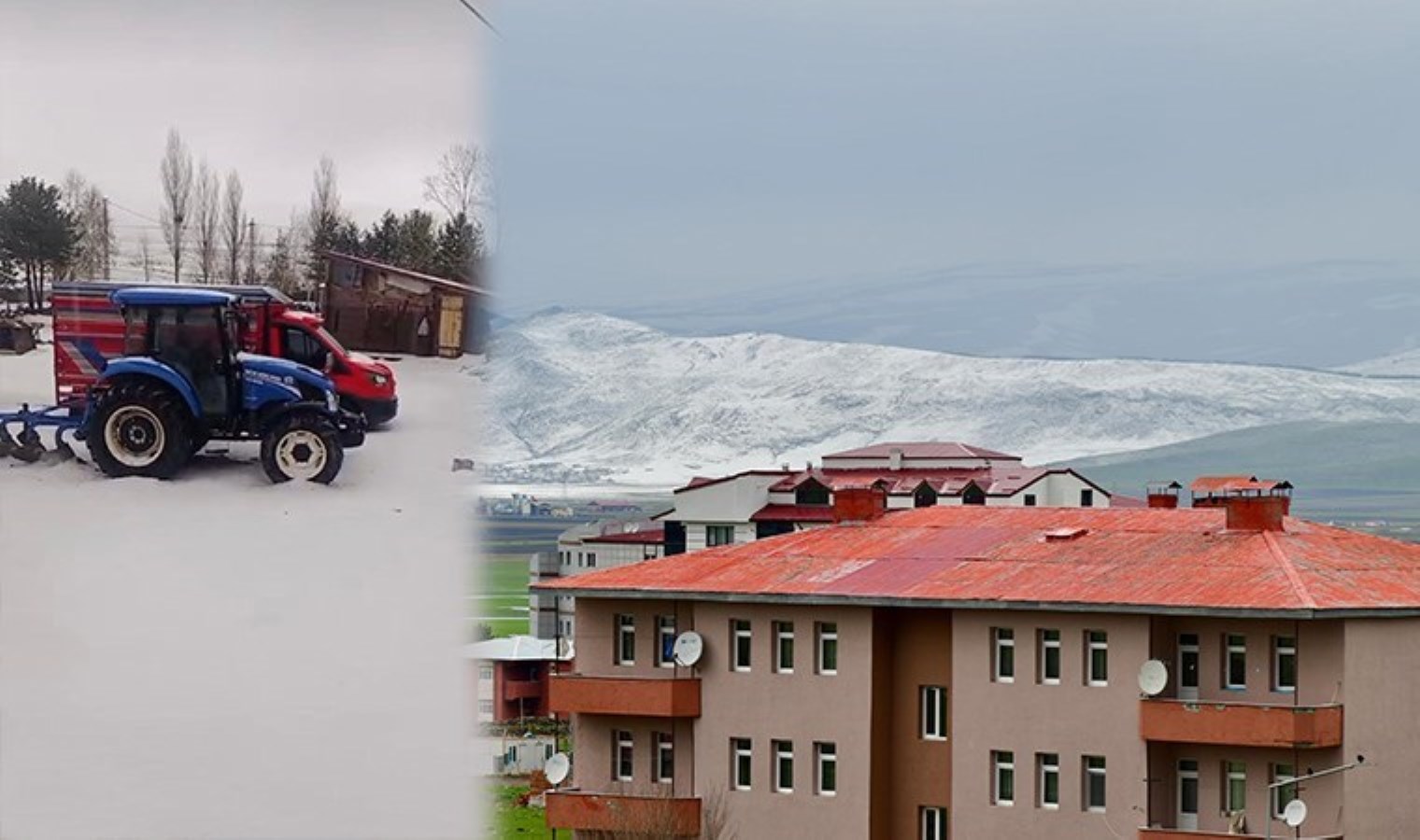 Ardahan’ın yüksek kesimleri, dolu yağışıyla beyaza büründü