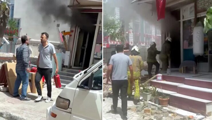 Avcılar’da işyeri alevlere teslim oldu!