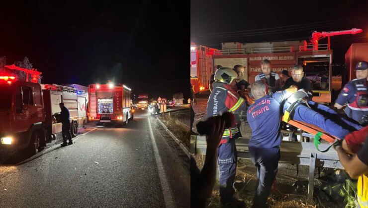Balıkesir’de feci kaza: Yaralılar var!