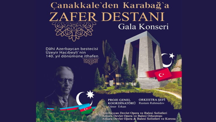 ‘Çanakkale’den Karabağ’a Zafer Destanı’ gala konseri: Üzeyir Hacıbeyli’nin 140. yılına anlamlı bir saygı