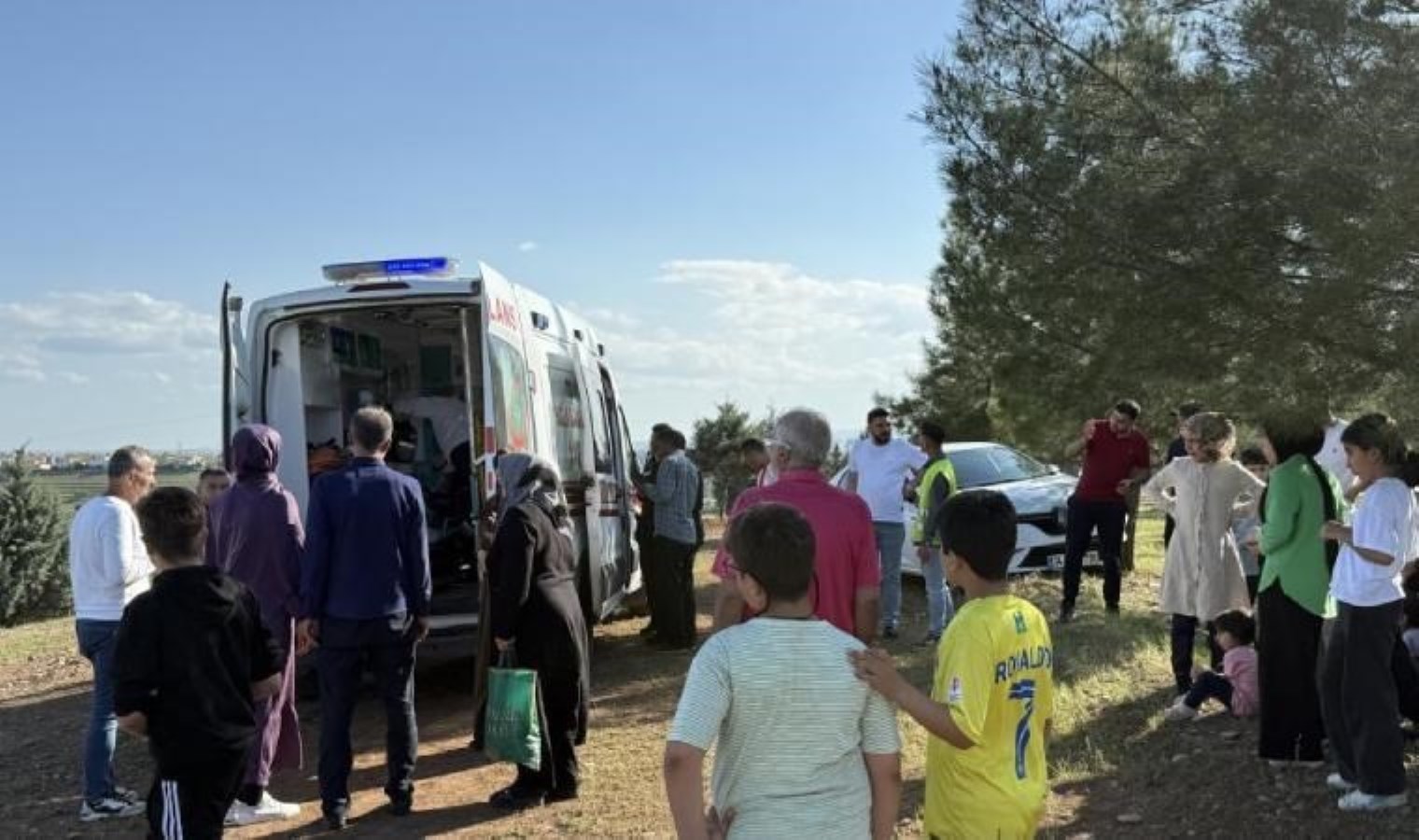 Direksiyon eğitimi sırasında yürüyüş yapan çifte çarptı!