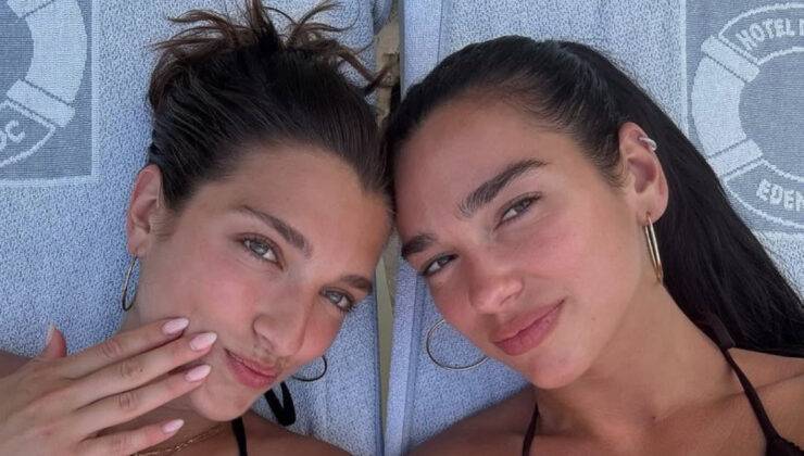 Dua Lipa’nın bir küçüğünü görenin nutku tutuldu! İşte Rina Lipa ve pozları…