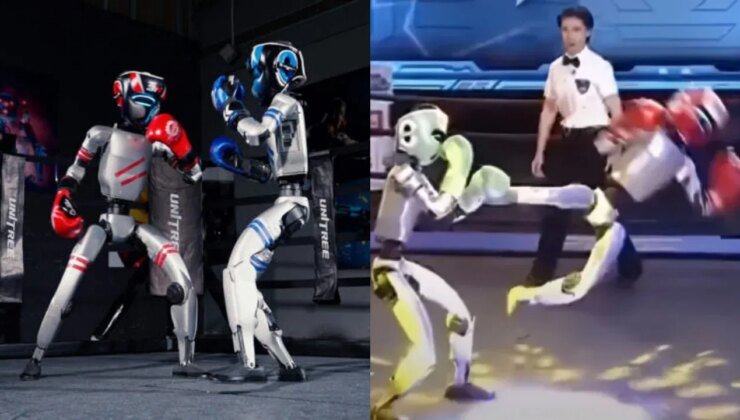 Dünyanın ilk insansı robot boks maçı düzenlendi