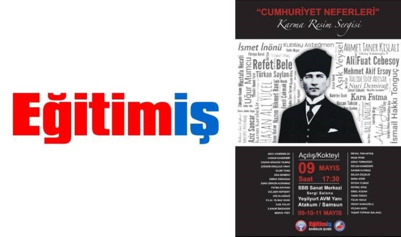 Eğitim-İş’ten ‘Cumhuriyet Neferleri Karma Resim’ sergisi