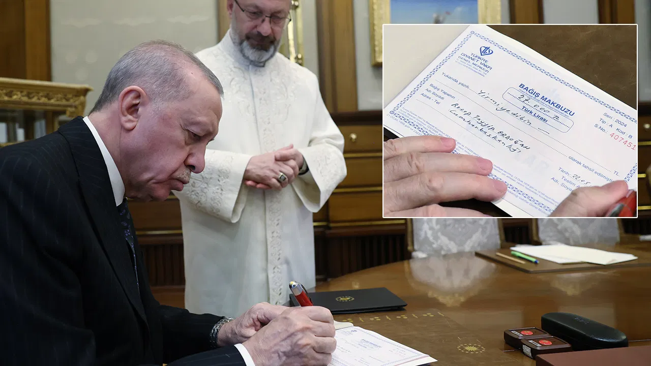 Erdoğan’dan Diyanet Vakfı’na 27 bin TL’lik kurban bağışı