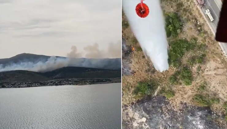 Foça’nın ardından şimdi de Urla: İzmir’de makilik yangını!