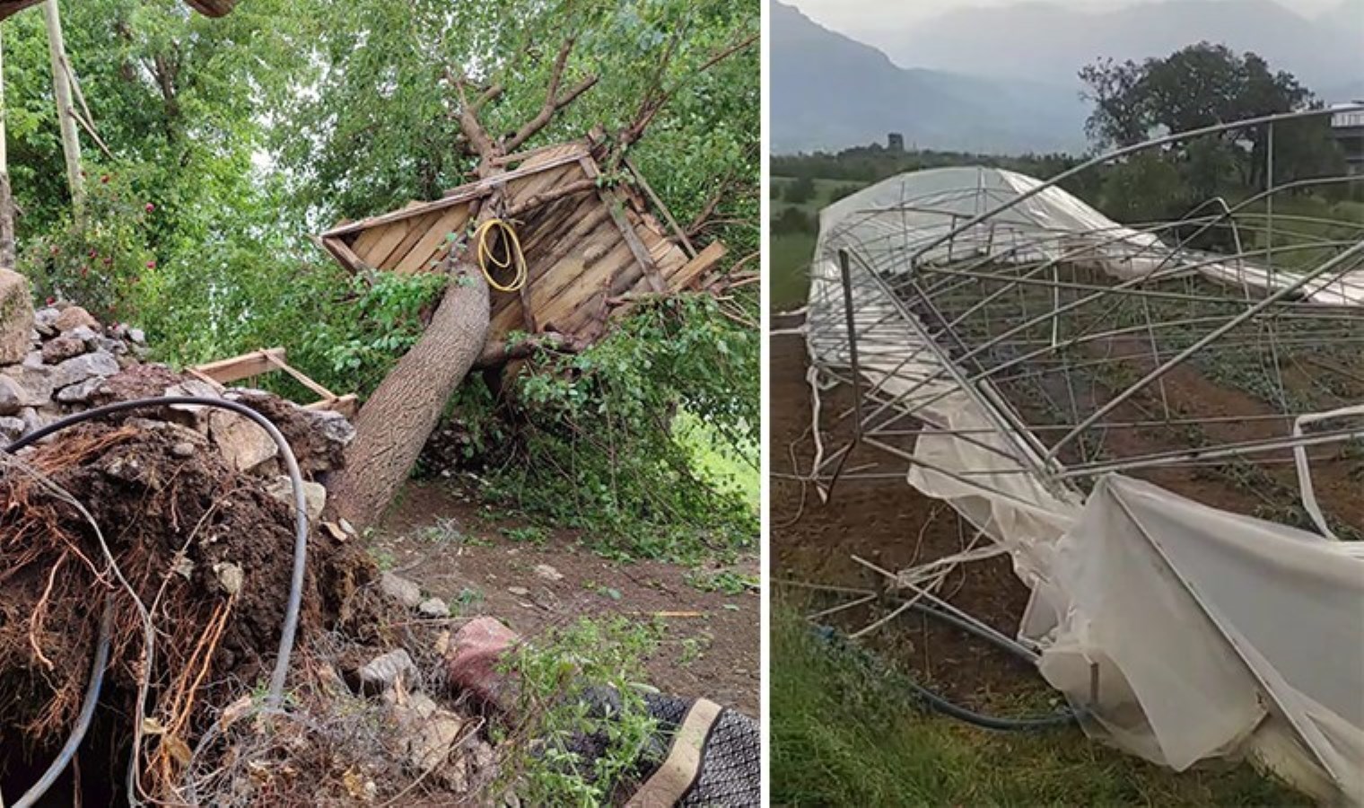 Hakkari’de fırtına; çatılar uçtu, seralar zarar gördü