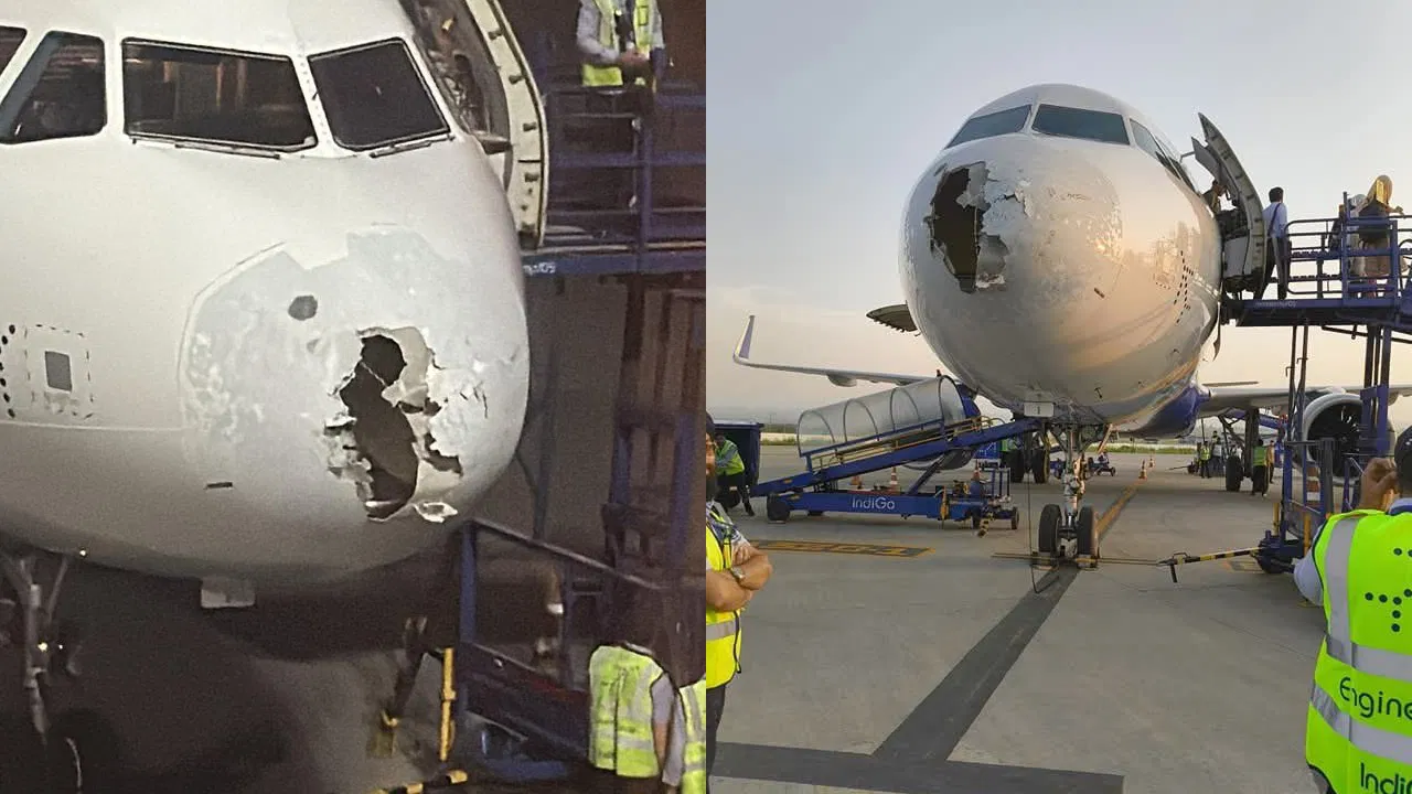 Havada felaketin eşiğinden dönüldü: Burun kısmı parçalandı