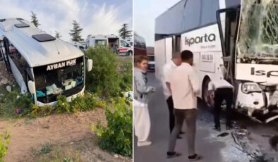 Isparta’da iki yolcu otobüsü çarpıştı: Çok sayıda yaralı var!