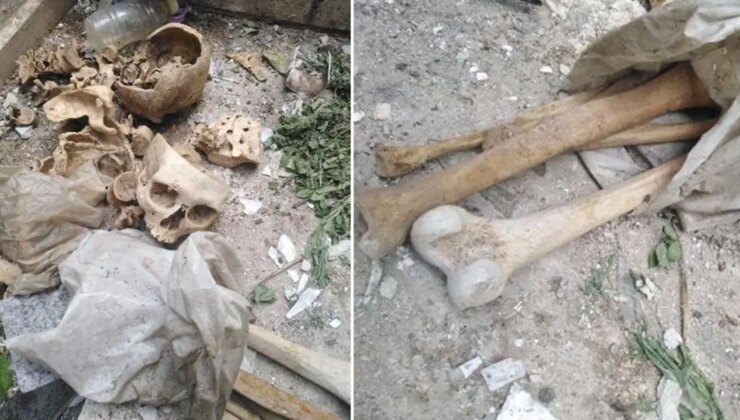 İzmir’de dehşet: Metruk binada 3 insan kafatası ve kemik parçaları bulundu