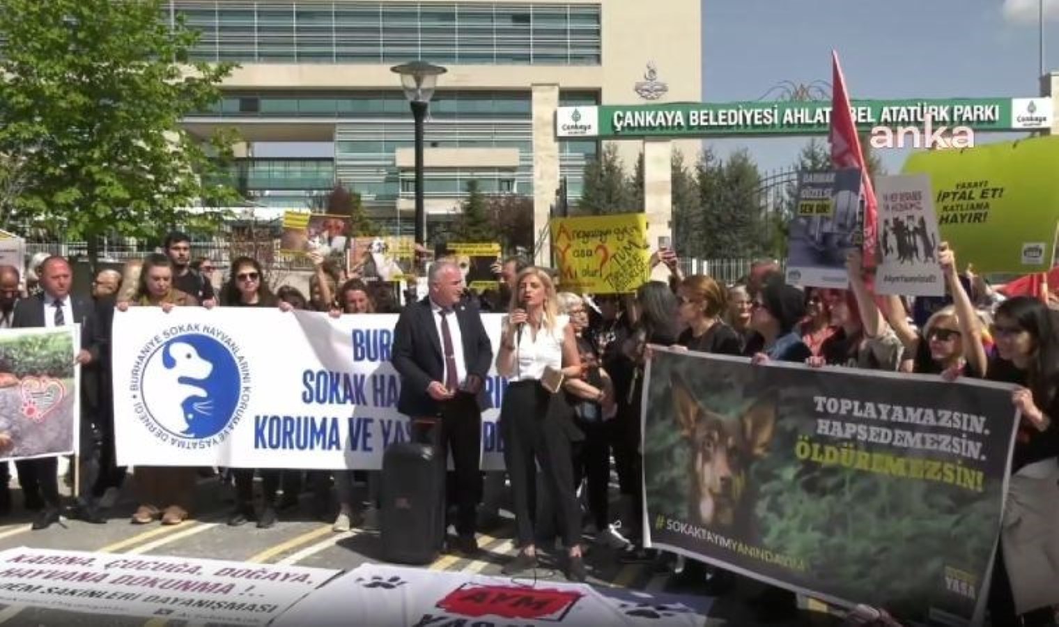 Katliam yasasını gündemine almıştı: Yaşam savunucularından AYM’nin önünde eylem