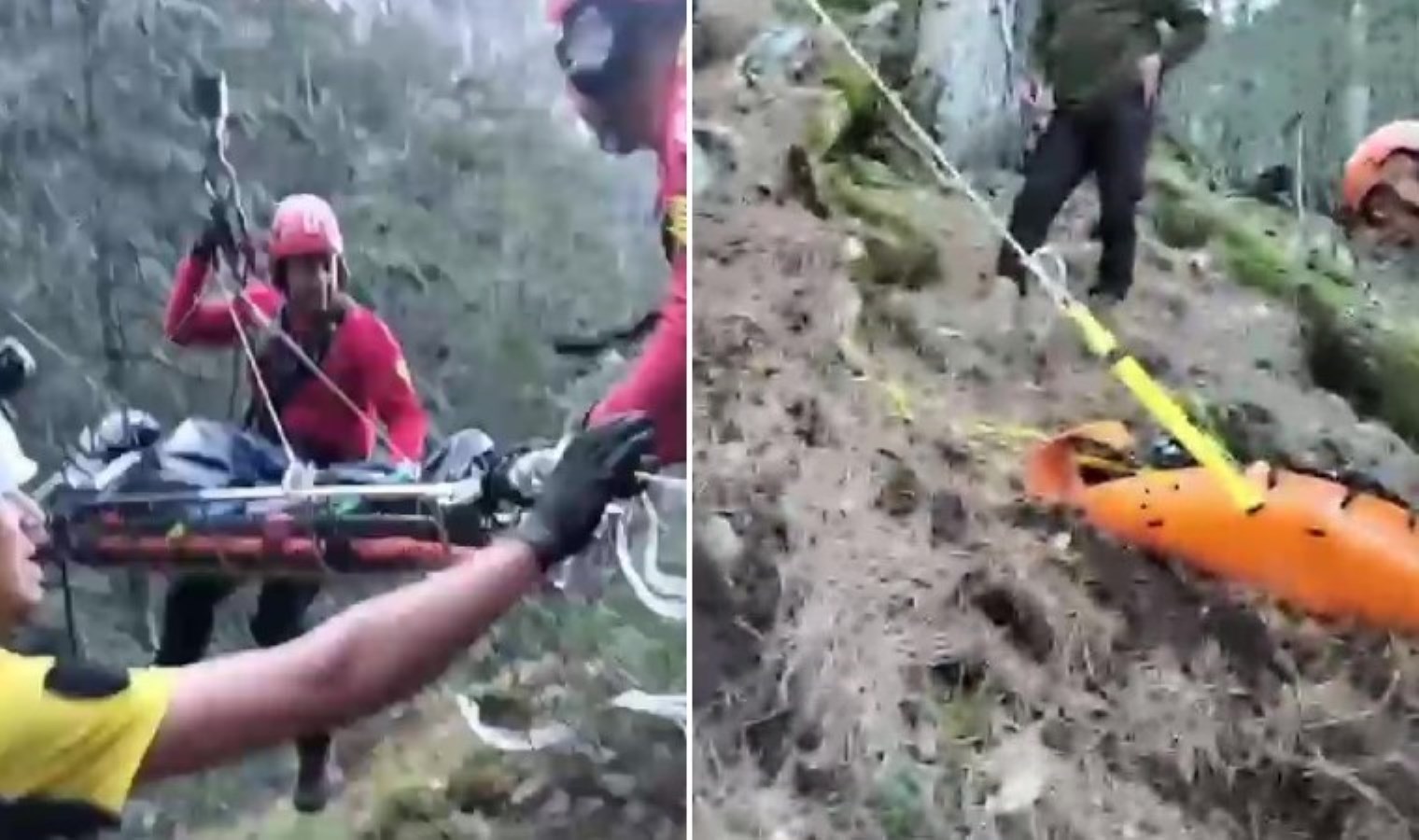 Kayıp dağcının cesedi düştüğü uçurumdan helikopterle alındı