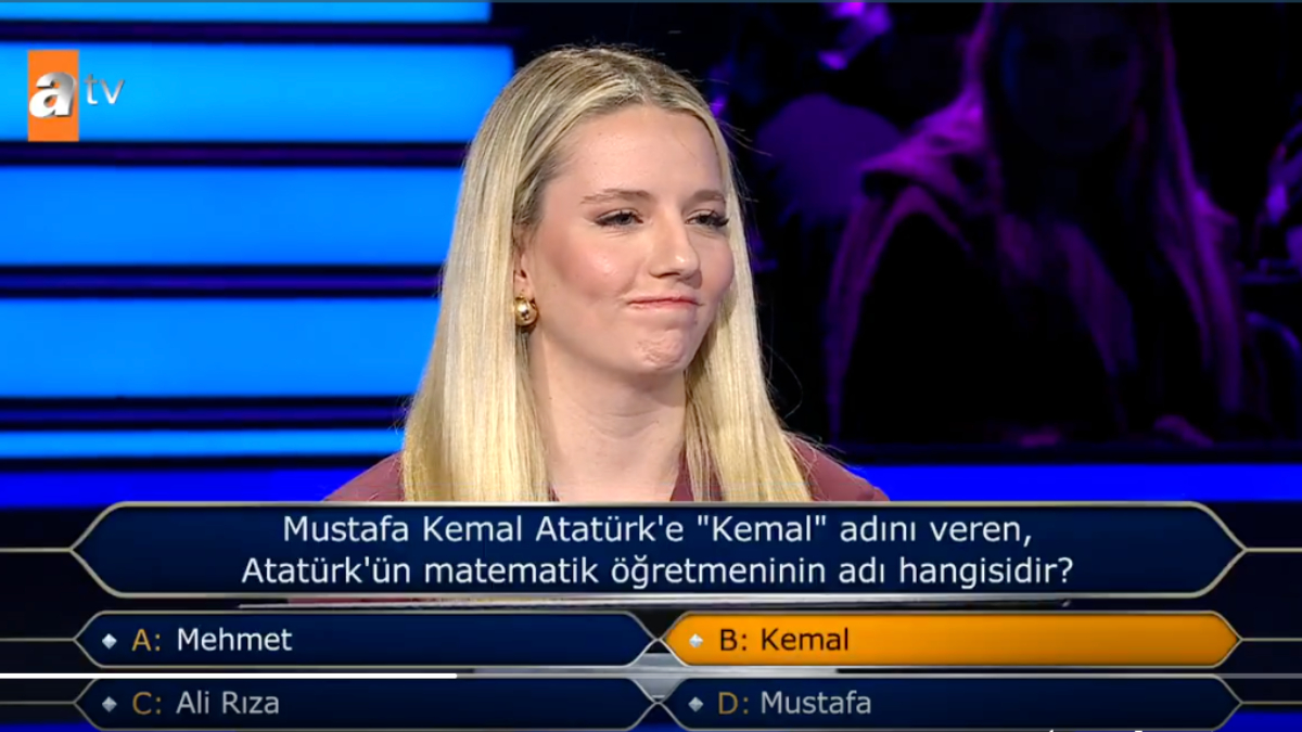 Kim Milyoner Olmak İster’de Atatürk’e öğretmeninin verdiği ismi bilemedi