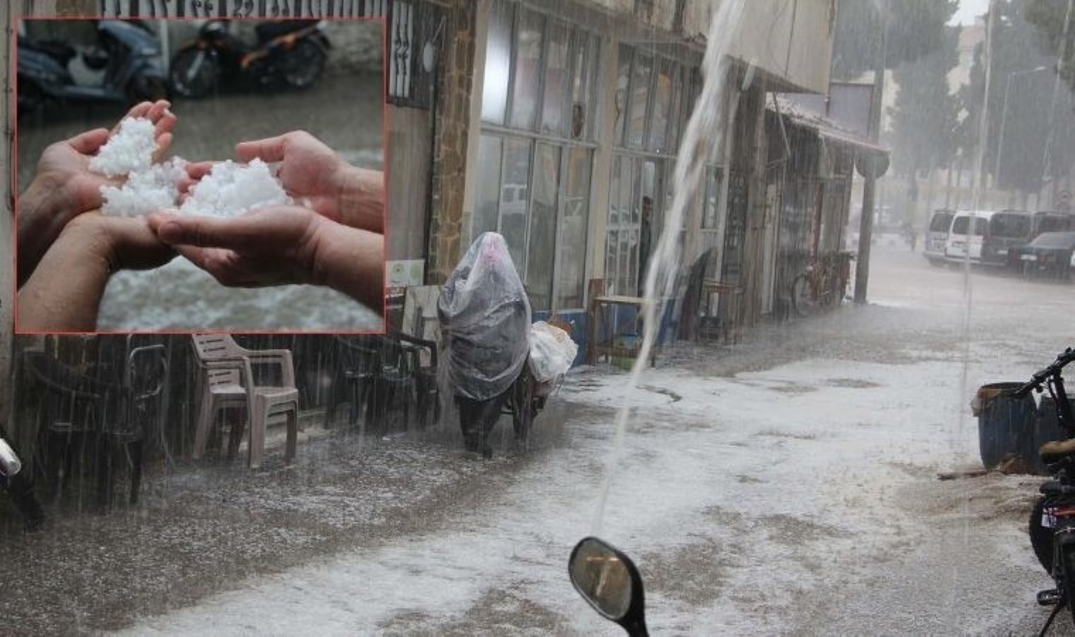 Manisa’da dolu ve yağmur alarmı: Su baskınları yaşandı