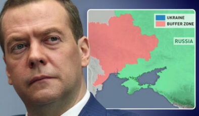 Medvedev: Askeri yardım devam ederse, tüm Ukrayna tampon bölge olur