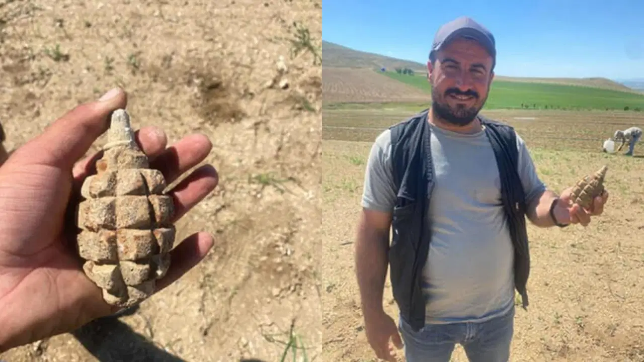 Polatlı’da 104 yıllık patlamamış el bombası bulundu
