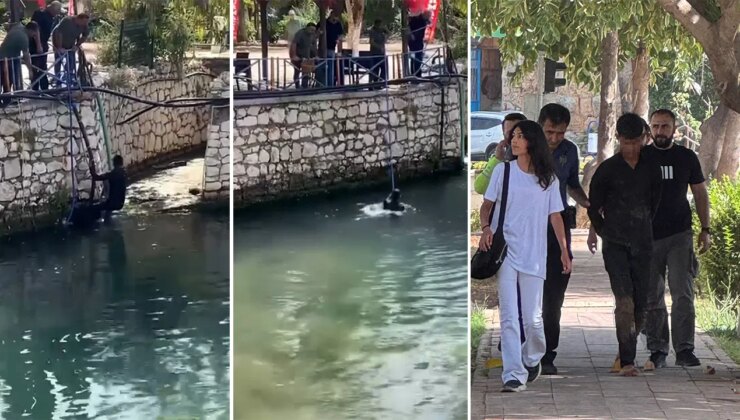 Polisi görünce dereye atladı: Boğulma tehlikesi yaşadı!