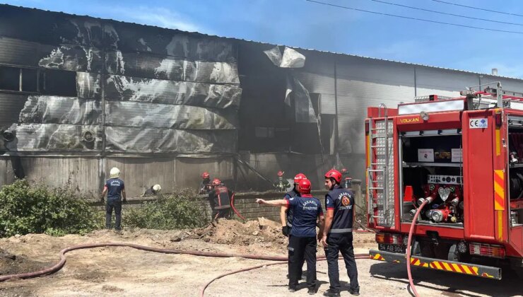 Sakarya’da kontrplak üretim tesisinde korkutan yangın!