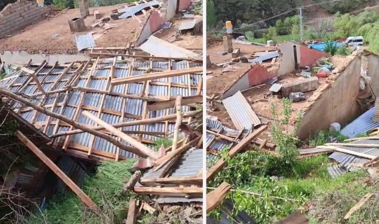 Şemdinli’de şiddetli fırtına: Bir köy harabeye döndü!