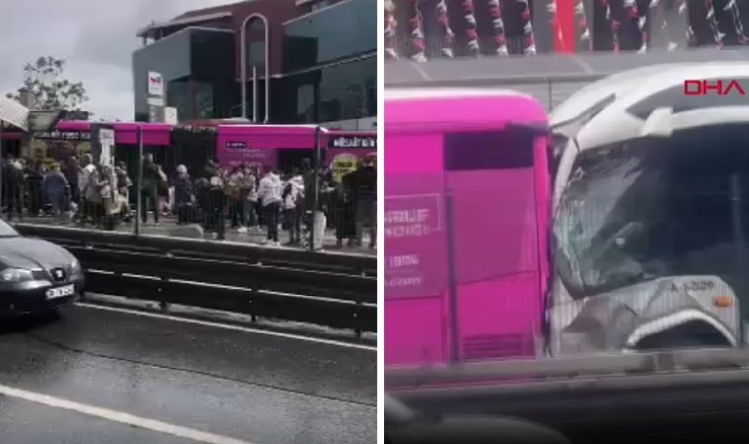 Son dakika… İstanbul Beylikdüzü’nde iki metrobüs çarpıştı: Yaralılar var!