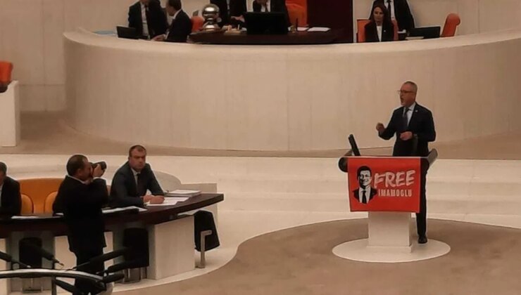 TBMM’de ‘Free İmamoğlu’ tartışması… ‘Resmini görünce niye kışkırasınız ki?’
