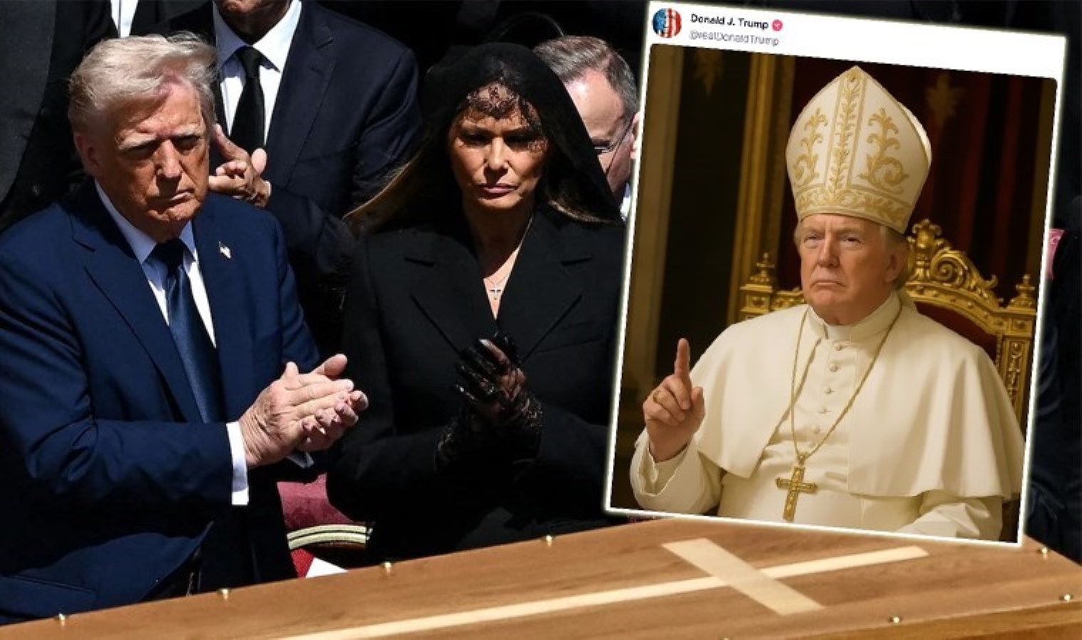 Trump, yapay zeka ile kendisini ‘Papa’ yaptığı bir fotoğraf paylaştı