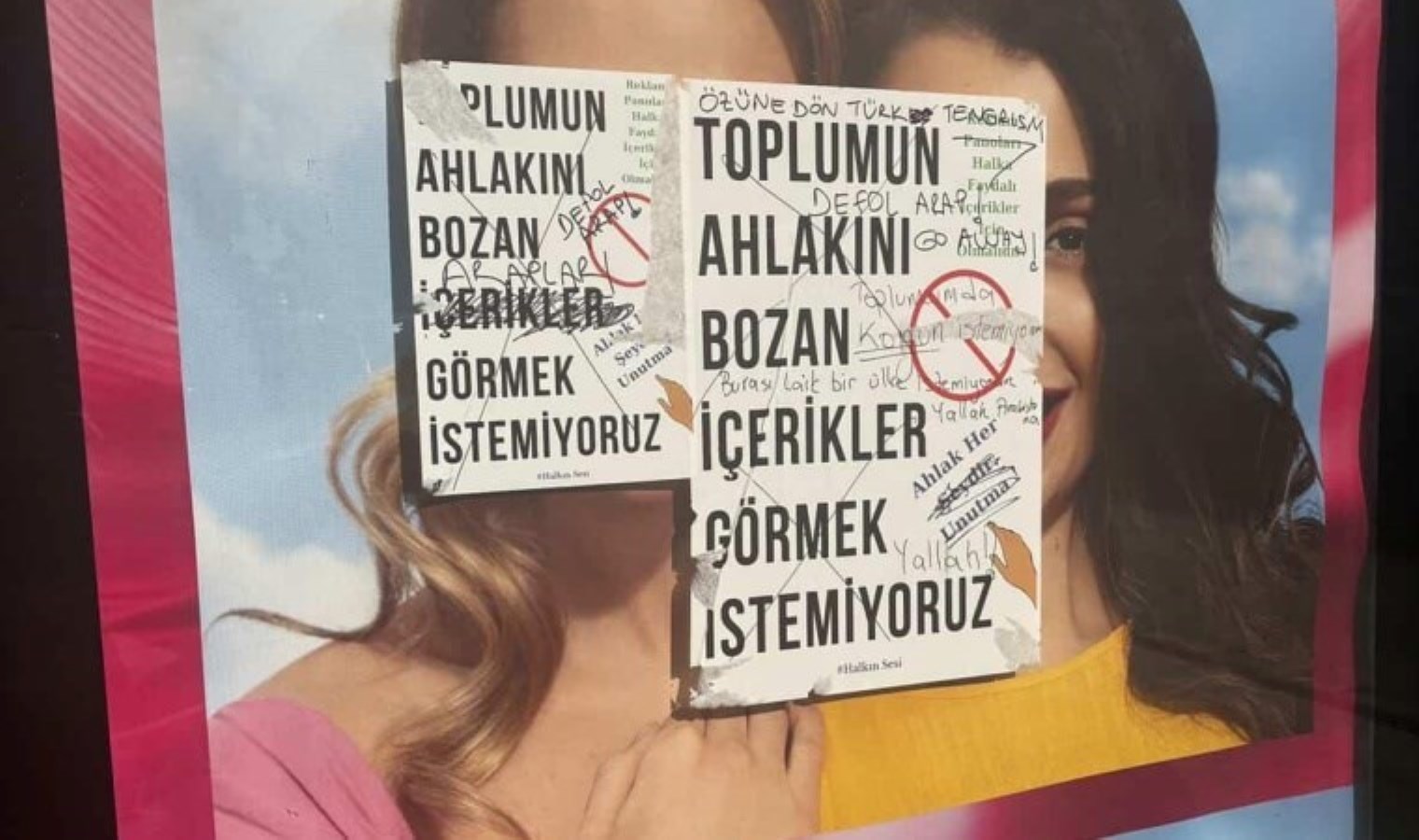 Ümraniye’de ‘gülümseyen kadınlara’ sansür: ‘Toplumun ahlakını bozan…’