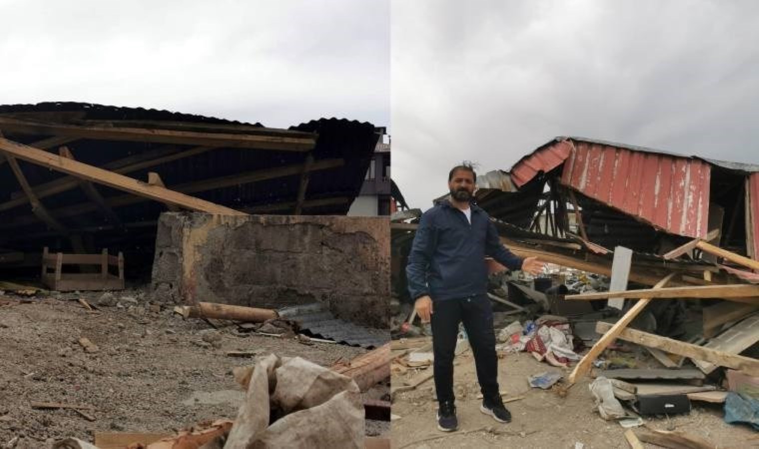 Van’da fırtına esareti… Çatılar uçtu, araçlar ve elektrik direkleri hasar gördü!