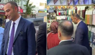 AKP’li Gaziosmanpaşa Belediyesi Başkanvekili Eray Karadeniz, seçilmiş başkan gibi sokakları dolaştı