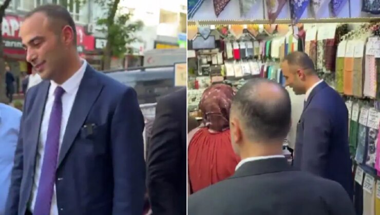 AKP’li Gaziosmanpaşa Belediyesi Başkanvekili Eray Karadeniz, seçilmiş başkan gibi sokakları dolaştı