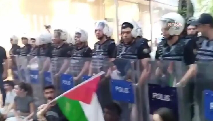 Ankara’da Filistin protestosuna polis müdahalesi: Gözaltılar var