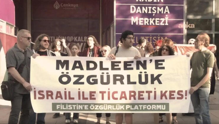 Ankara’da ‘Madleen’ eylemi: ‘Gazze üzerindeki ablukaya hemen son verilmelidir’