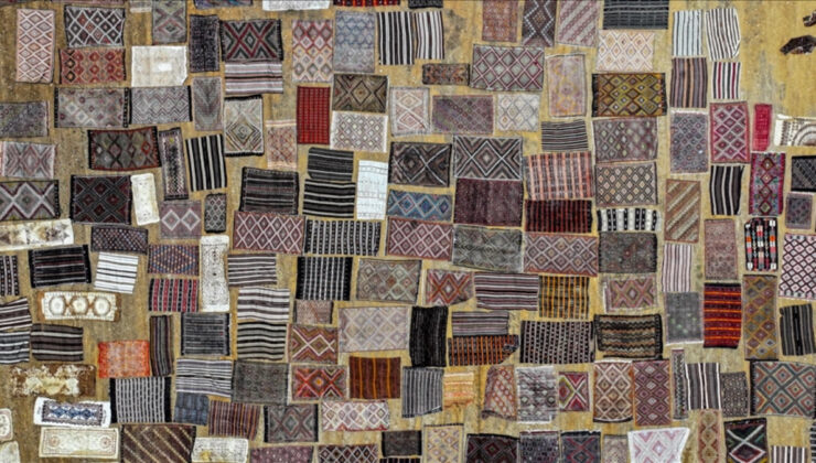 Antalya’nın tarlalarına, el dokuması halılar serildi