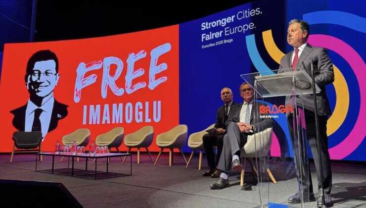 Avrupa’dan İmamoğlu’na ‘özel demokrasi’ ödülü: Ekranda ‘İmamoğlu’na Özgürlük’ pankartı!