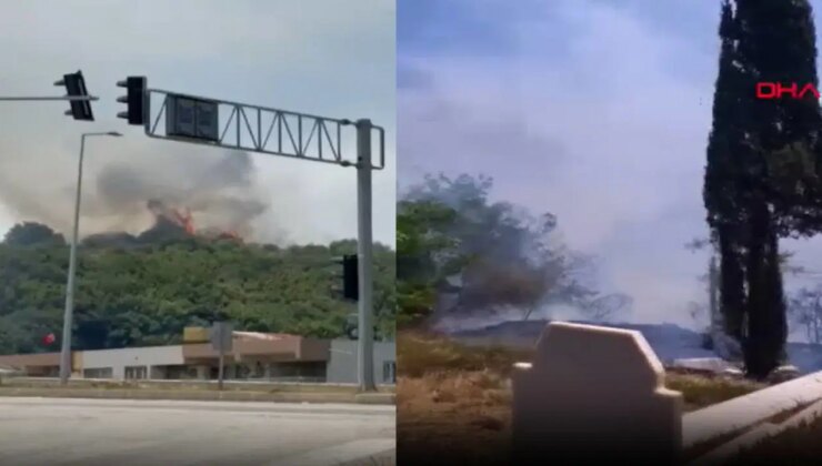 Bahçede çıkan yangın mezarlığa sıçradı!