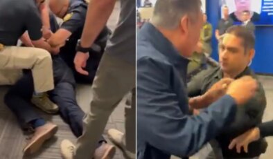 Bakan’a soru sormak istedi: Senatör ters kelepçeyle dışarı çıkarıldı