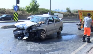 Başakşehir’de korkunç kaza! 2 otomobil kafa kafaya çarpıştı: Yaralılar var!