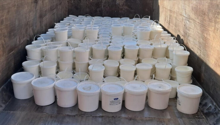 Bingöl’de etiketsiz ele geçirilen yoğurt ve peynir imha edildi