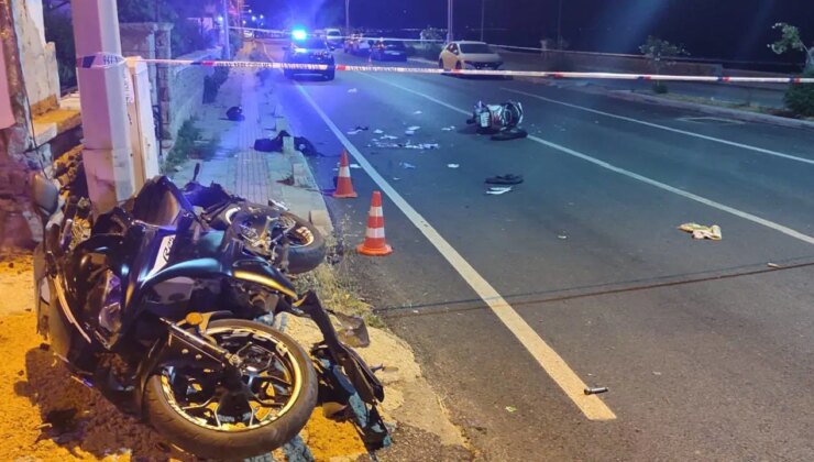Bodrum’da feci kaza… İki motosiklet çarpıştı: Can kayıpları var!