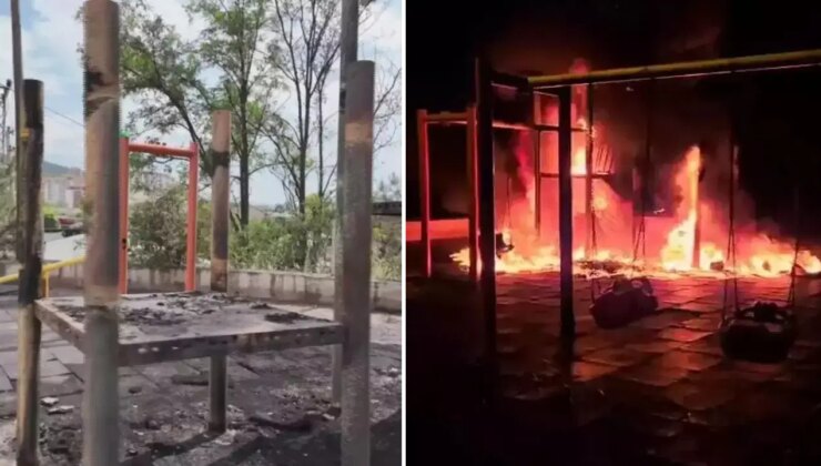Çocuk parkını yaktılar! 4 şüpheli gözaltında: Belediye Başkanı’ndan açıklama geldi